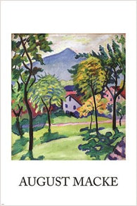 vintage fine art poster AUGUST MACKE 1910 spring landscape RURAL 24X36 NEW