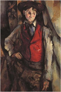 1888 CEZANNE boy in a red vest FRENCH MODERN PAINTING classic poster 24X36