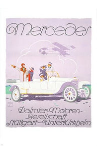 vintage ad poster MERCEDES HOHLWEIN classic sports car COLLECTORS 24X36 new