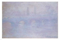 waterloo bridge effect of fog fine art poster 24X36 CLAUDE MONET DIFFUSED