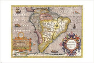 middle ages MAPS OF THE WORLD - THE AMERICAS 1630 henricus hondiusc 24X36