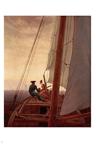 david friedrich caspar FINE ART POSTER on a sailing ship 24X36 ROMANTICISM