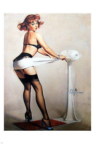 1962 VINTAGE pin-up poster 24X36 adorable funny SEXY LINGERIE fun-loving