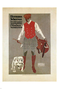 SPORTSWEAR shop VINTAGE AD POSTER ludwig HOHLWEIN germany 1908 24X36 new