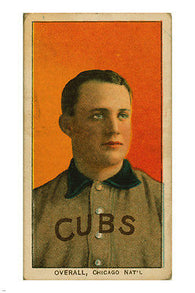 ORVALL OVERALL pitcher chicago cubs sports poster 1910 BASEBALL rare!