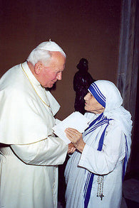 JOHN PAUL 2 & MOTHER TERESA poster 24X36 historic high quality PICTURE