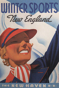 winter sports SASCHA MAURER United States 1937 24X36 COLLECTORS sporty