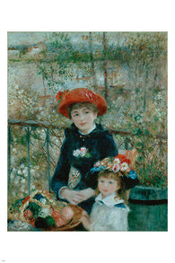 the two sisters on the terrace pierre-august renoir FINE ART POSTER 24X36