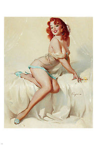 1958 DARLENE SEXY GIRL BEDSIDE MANNER poster 24X36 redhead PIN-UP BUXOM