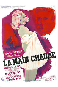 1959 FRENCH LA MAIN CHAUDE movie poster jacques CHARRIER macha MERIL 24X36