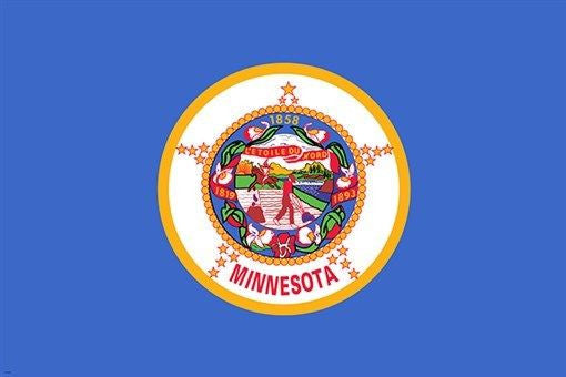 MINNESOTA OFFICIAL FLAG poster STAR COLORFUL historic collectors 24X36 NEW