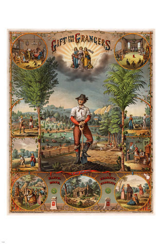 1873 VINTAGE gift for the grangers PROMOTIONAL POSTER 24X36 farming