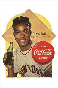 1954 MONTE IRVIN new york giants COCA COLA VINTAGE ad poster BASEBALL 24X36