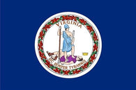 official state flag poster VIRGINIA symbolic collectors HISTORIC 24X36 NEW