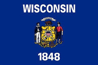 WISCONSIN official state flag poster SYMBOLIC POLITICAL HISTORIC 24X36 new