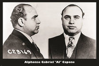 AL CAPONE mug shot VINTAGE PHOTO POSTER b/w famous gangster COLLECTORS 24X36