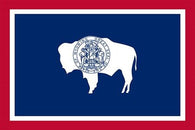 WYOMING STATE FLAG POSTER official historic symbolic collectors 24X36 RARE