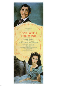1939 GONE with the WIND MOVIE POSTER victor fleming 1939 GABLE & LEIGH 24X36