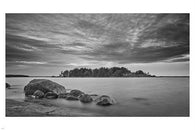 black and white photography poster ISLAND SKY WATER stark beauty 24X36 HOT