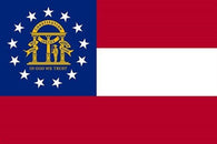 OFFICIAL STATE FLAG POSTER georgia RED white and blue HISTORIC unique 24X36