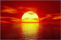 AMAZING SUNSET photo poster AMBER LIGHT red glow EXCEPTIONAL 24X36 rare hot