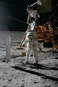 HISTORIC ASTRONAUT BUZZ ALDRIN ON THE MOON POSTER space suit gear 24X36