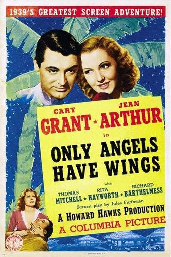1939 cary GRANT jean ARTHUR only angels have wings MOVIE POSTER 24X36 prized