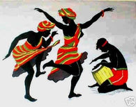 African American Art Print - Ebony Dancers I Poster
