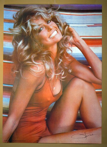 Famous TV and Movie Actress Farrah Poster 1976 Original Rolled in Sleeve 20x28 inch Home Decor Print