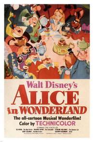 1951 Walt Disney's Alice in Wonderland Movie Poster 24X36