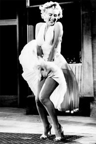 Marilyn Monroe White Dress 24x36 Poster