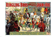 RINGLING BROS joan of arc show VINTAGE POSTER 24X36 dressed up FUN