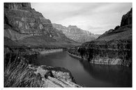 LAS VEGAS b/w photo poster RIVER CLIFFS SKY NATURE perspective unusual 24X36