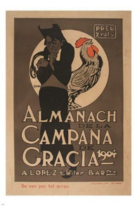 ALMANACH de la CAMPANA de GRACIA 1904 vintage ad poster SPANISH 24X36 new