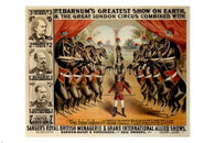 CIRCUS vintage ad poster HINES STROBRIDGE US 1882 24X36 spectacular prized