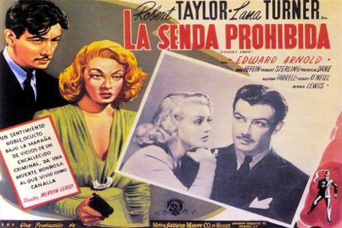 JOHNNY EAGER film noir MOVIE poster ROBERT TAYLOR LANA TURNER scary 24X36