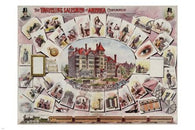 vintage THE TRAVELING SALESMAN OF AMERICA ad poster 1895 24X36 collage