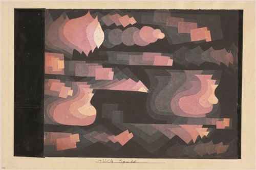 PAUL KLEE 1921 - fuge in rot VINTAGE PAINTING POSTER abstract art 24X36 NEW