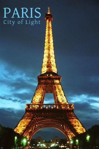 PARIS city of LIGHT inspirational POSTER 24X36 EIFFEL TOWER lit within NEW