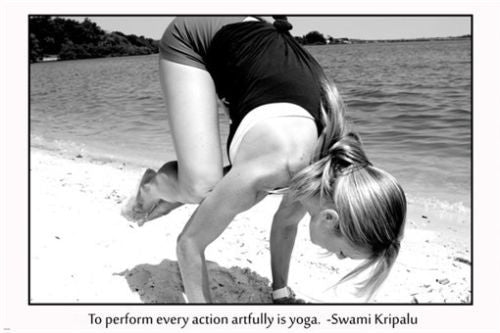 Knees on Triceps YOGA POSE Inspirational Poster 24X36 BODY IMAGE Spiritual