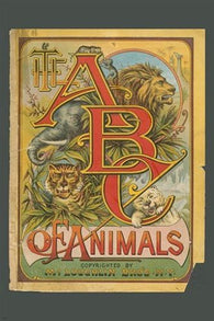 THE ABC OF ANIMALS vintage ad poster CHILDREN'S BOOK collectors 24X36 RARE