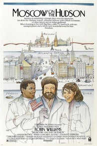 MOSCOW ON THE HUDSON movie poster 1984 ROBIN WILLIAMS defection in NYC 24X36