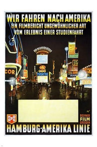 hapag german cinema VINTAGE TRAVEL POSTER hamburg amerika line UNIQUE 24X36