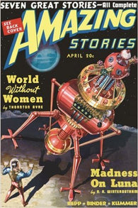 amazing stories VINTAGE COMIC BOOK COVER POSTER april issue SCI-FI 24X36 new