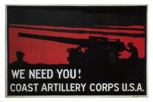 WE NEED YOU vintage ENLISTMENT poster UNITED STATES 1917 24X36 MILITAR ...