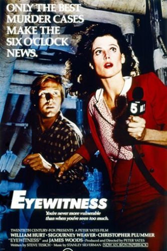 classic movie poster EYEWITNESS sigourney WEAVER william HURT 24X36 action
