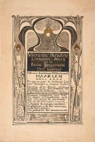 vintage french ad poster REVUE BIMESTRALLE POUR L'ART leon belloguet 24X36