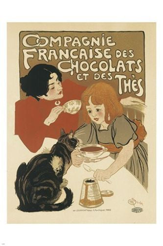 FRENCH TEA AND CHOCOLATE COMPANY vintage ad poster SINGULAR 24X36 hot NEW
