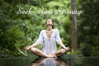 SERENITY YOGA POSTER peaceful calm meditating OUTSIDE FOREST INSPIRING 24X36