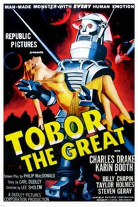 tobor the GREAT movie poster BIG ROBOT HERO ACTION DAMSEL IN DISTRESS 24X36